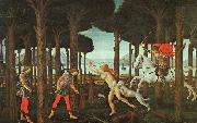 BOTTICELLI, Sandro The Story of Nastagio degli Onesti (first episode) ghj USA oil painting reproduction